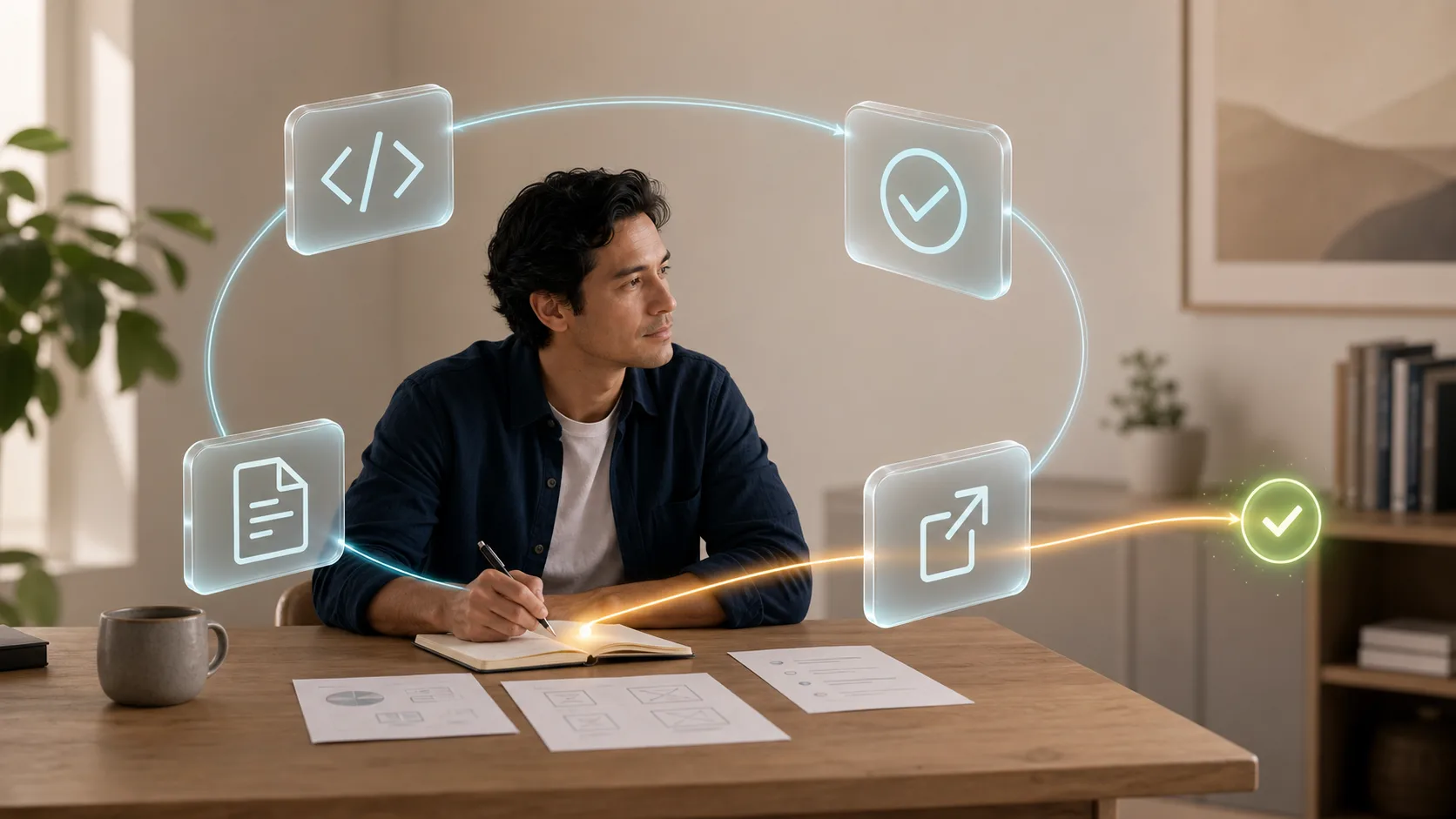 A project owner using AI agents for code, tests, documents, and release evidence