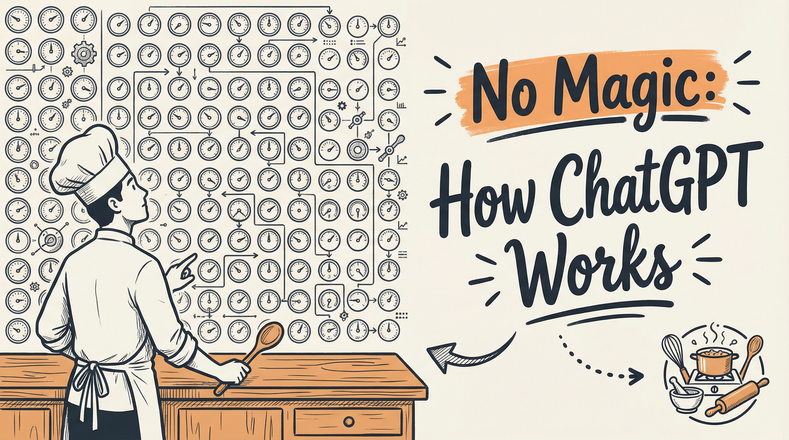 Ming the apprentice chef faces a wall of 4,192 judgment dials in a Japanese omakase kitchen